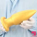 8.85in Premium Gold Soft Liquid Silicone Big Butt Plug Dildo Adult Toy