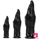 6.3in 8.66in 11.02in Women Using Large Black Thick Hands Fist Dildo