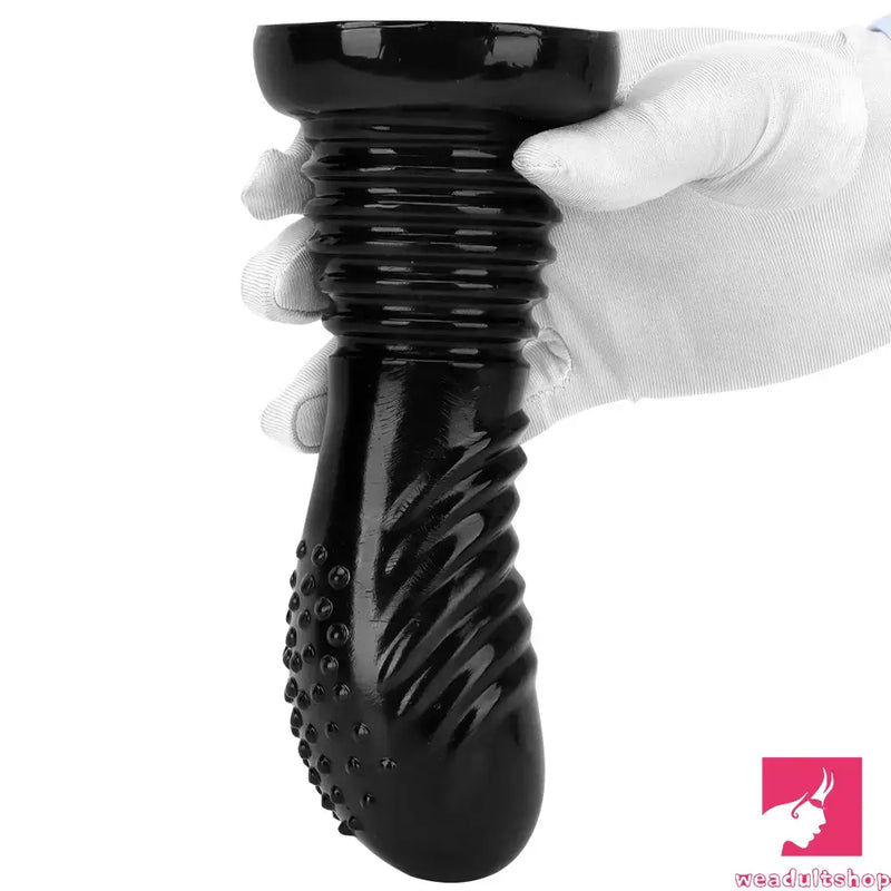 7.08in Fantasy Black Spiked Thick Dildo For Anal Vaginal Sex Toy