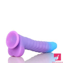 8.15in 9.06in Mixed Color Silicone Gradient Big Soft Odd Dildo Adult Toy