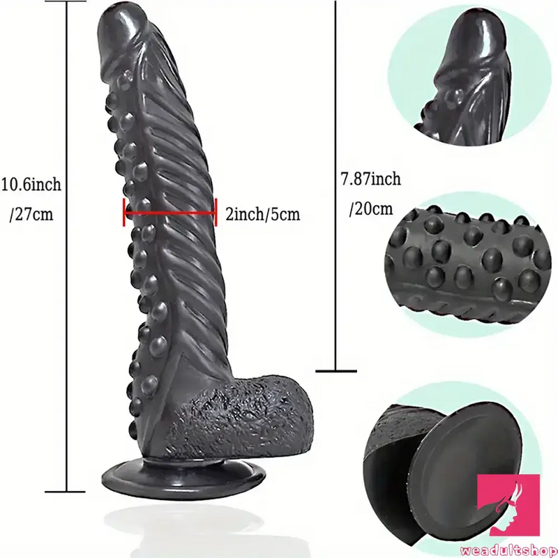 10.6in Spiked Big Fantasy Grainy Dildo For Vagina Anus Stimulation