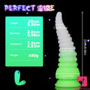 6.42in 7.48in 8.66in Fluorescent Octopus Tentacle Soft Dildo For Couple Sex