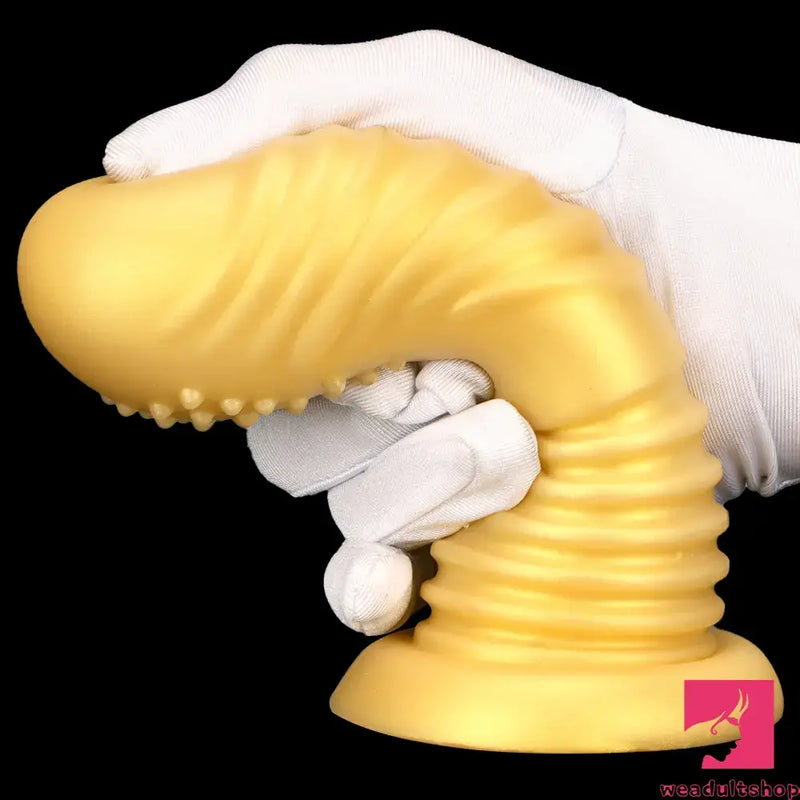 7.08in Top Quality Soft Liquid Silicone Thick Spiked Butt Plug Dildo