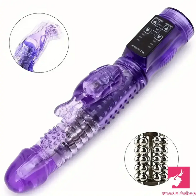 8.86in Silicone Soft Vibrating Rotation Dildo For G-spot Clit Stimulator