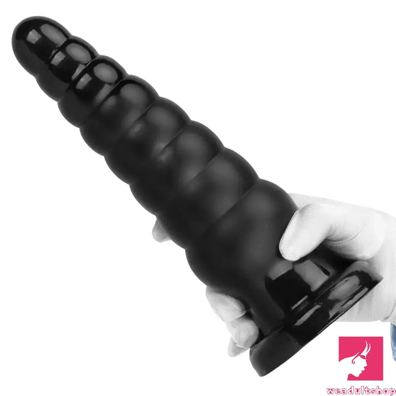 10.63in Realistic Big Silicone Black Dildo Butt Plug For Anal Orgasm