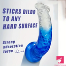 7.28in Soft Silicone Clear Real Dildo For Anus Clitoris Stimulation