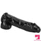 14.37in Large Thick Black Dildo For Anal Vaginal Expansion With Balls