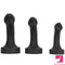 10.63in 12.6in 13.77in Silicone Big Soft Curved Black Mushroom Dildo