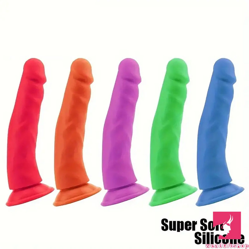 8.27in Soft Big Real Looking Silicone G Spot Dildo For Sex Toy Lovers