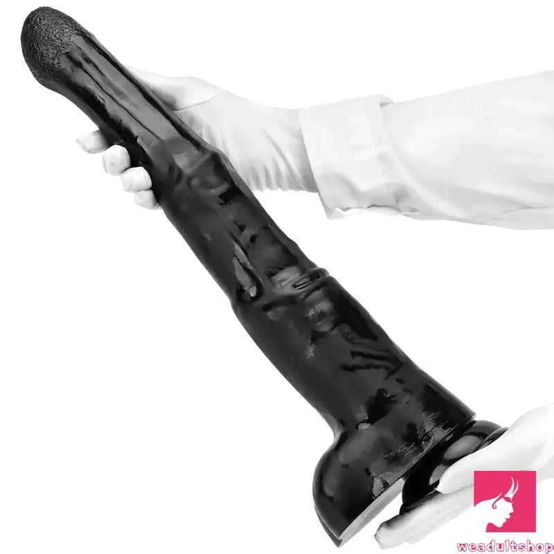 18.5in Extra Big Long Black Dildo Real BDSM Animal Horse Penis Love