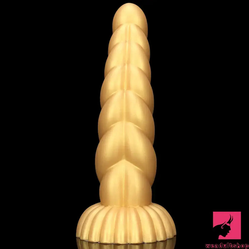 5.51in 7.87in 10.23in Gold Silicone Soft Fantasy Dildo For Anal Sex