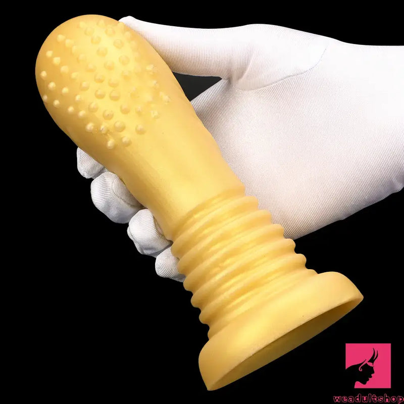 7.08in Top Quality Soft Liquid Silicone Thick Spiked Butt Plug Dildo