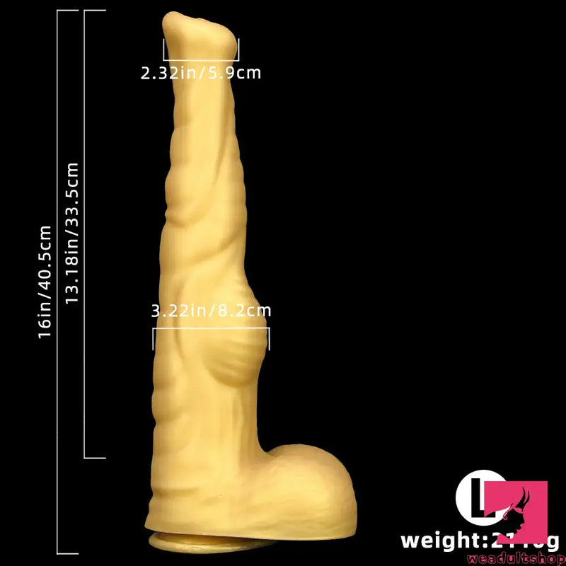 12.61in 14.17in 16in Super Huge Long Silicone Soft Horse Penis Dildo