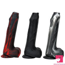 8.46in Large Uncut Silicone Soft Mixed Color Dildo For Women Sex Toy