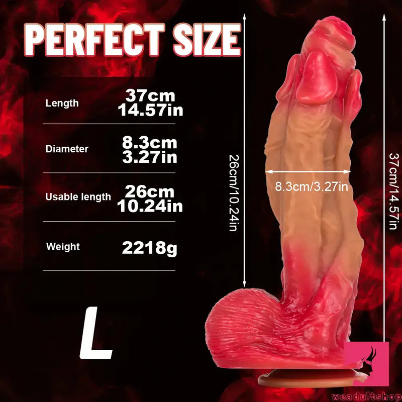 11.22in 12.99in 14.57in Liquid Silicone Fantasy Big Soft Cock Dildo