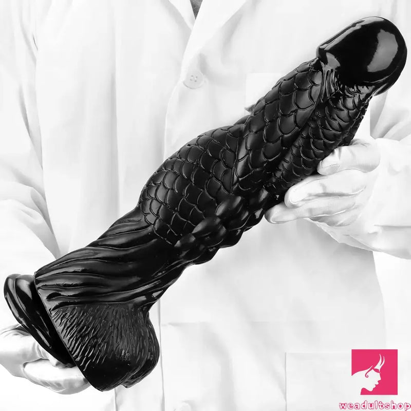 14.56in Women Big Black Thick Long Dragon Fantasy Monster Dildo