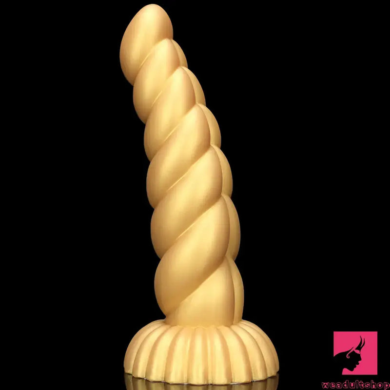 5.51in 7.87in 10.23in Gold Silicone Soft Fantasy Dildo For Anal Sex