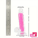 7.08in 8.07in TPE Double Layer Glow-in-the-dark Realistic Clear Dildo