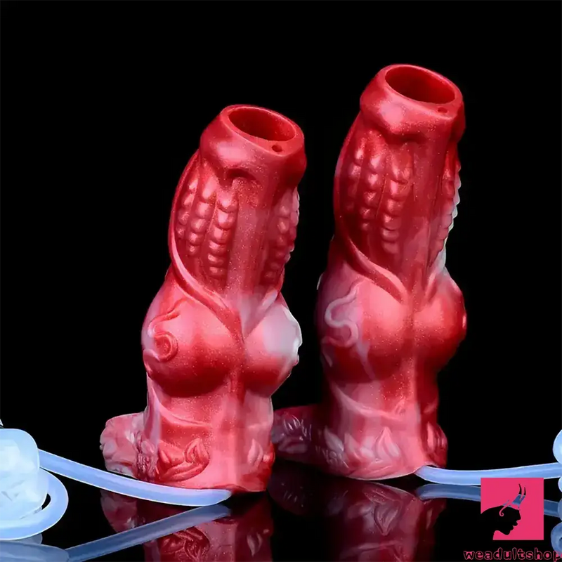 4.8in 5.59in Soft Liquid Silicone Monster Ejaculating Dildo Sleeve For Delay