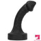 10.63in 12.6in 13.77in Silicone Big Soft Curved Black Mushroom Dildo