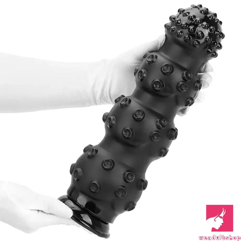 6.7in 9.84in 13.38in Super Black Animal Octopus Female Anal Plug Dildo