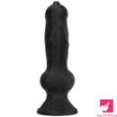 7.28in 7.48in 9.64in 10.62in 13in Big Black Silicone Dog Knotted Dildo