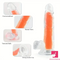 7.08in 8.07in TPE Double Layer Glow-in-the-dark Realistic Clear Dildo