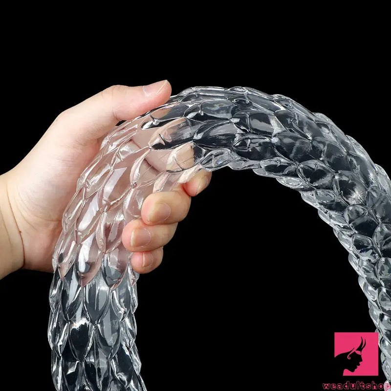 15.75in 19.69in 23.62in Huge Long Snake Scaly Clear Dildo Sex Toy