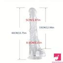 9.45in 11.42in 13.19in 15.75in Clear Large Horse Cock Dildo For Anus