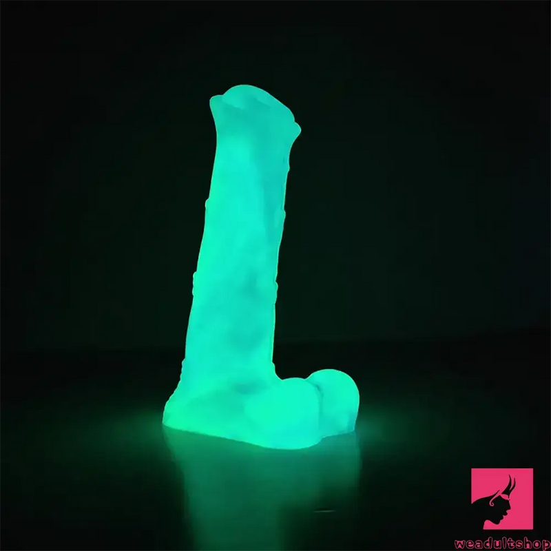 7.78in Liquid Silicone Fantasy Horse Glowing Luminous Real Dildo