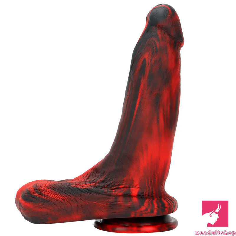 9.05in Large Thick Silicone Soft Mixed Color Dildo For Male Female