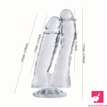 6.89in Lifelike Double Penetration Male Dildo For Anal Dilator With Sucker