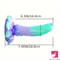 7.4in Soft Flexible Silicone Rose Shape Colorful Particles Dildo