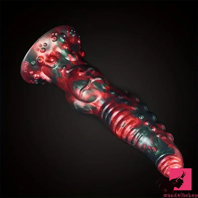 9.65in Silicone Big Soft Thick Tentacle Octopus Monster Sex Dildo