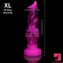 6.65in 7.63in 8.3in 9.25in 10.03in Fantasy Dog Knot Silicone Real Dildo