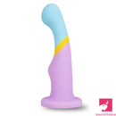 5.83in Unisex Silicone Soft Rainbow Dildo Adult Toy For Gay LGBT