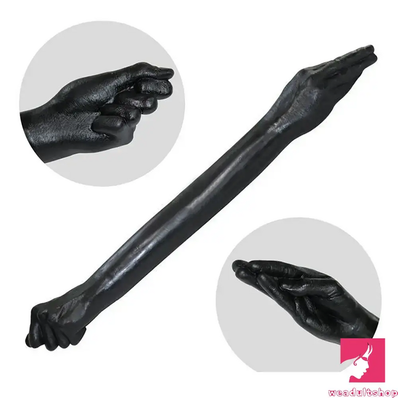 25.59in Fantasy Silicone Soft Huge Long Black Hand Fist Anal Dildo