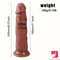 8.07in Soft Real Big Silicone Uncut G Spot Anal Dildo With Sliding Skin