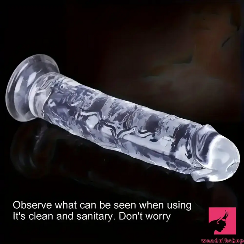 6.5in 7.68in 9.65in Clear Real Dildo For G-Spot Vaginal Sex Love Stimulation