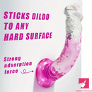 7.28in Soft Silicone Clear Real Dildo For Anus Clitoris Stimulation