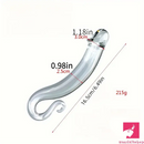 6.49in 8.26in Glass Dual Heads Dildo For Anal Vaginal Orgasm