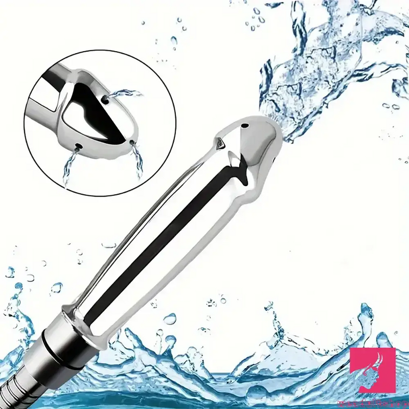 4.05in 4.92in Metal Enema Shower Dildo For Anal Vaginal Cleaner Sex Toy