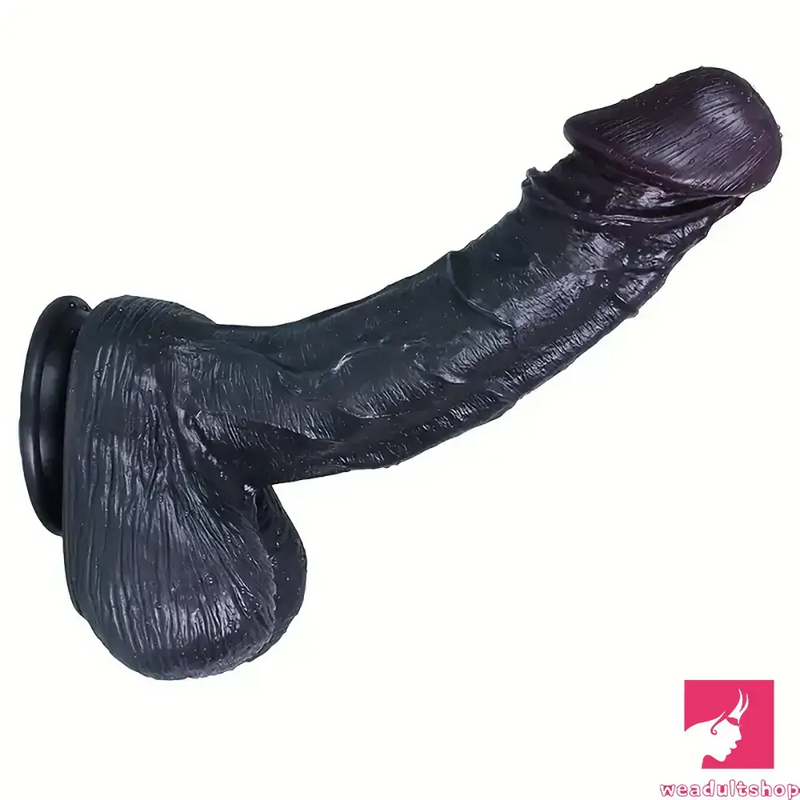 11.4in Silicone Ebony Large Soft Dildo For Women Men Suction Cup