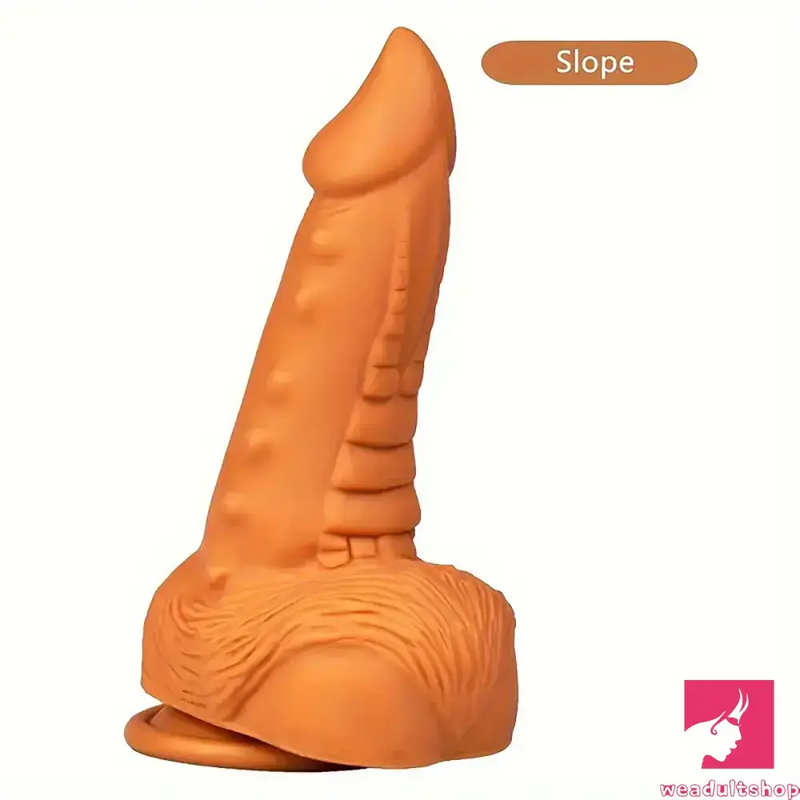 7.67in Sharp Head Spiked Silicone Soft Dildo For G-Spot Orgasm