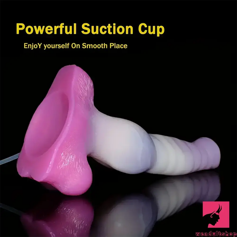 10.23in Fantasy Animal Dog Cock Knot Ejaculating Big Dildo For Women