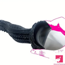 8.15in Silicone Dragon Large Soft Black Dildo For Male Strong Suction Cup