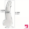 8.46in Flexible Clear Crystal Dildo For Couples Lesbian Love Toy