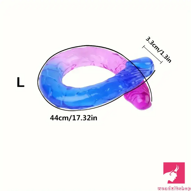 12.6in 17.32in Gradient Color Big Double Heads Dildo For G-Spot Vagina