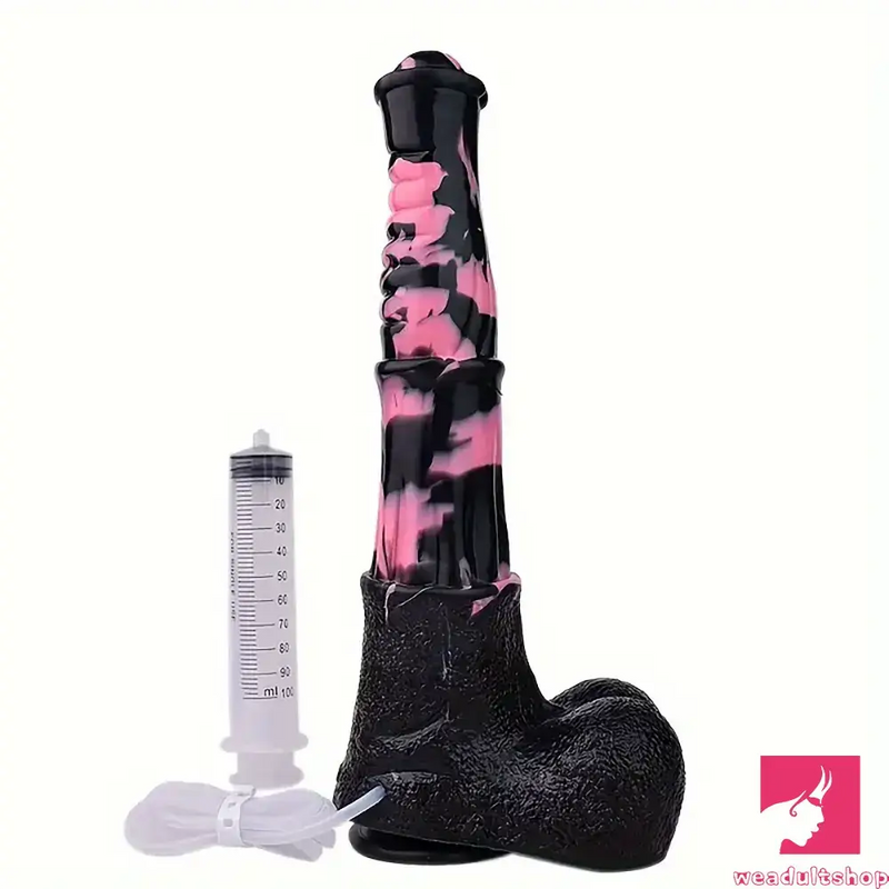 9.64in 13.77 Big Horse Animal Cock Silicone Ejaculation Dildo For Couples