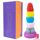 8.66in Silicone Rainbow Soft Big Dildo For Gay LGBT Vaginal Orgasm